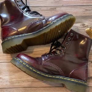 Doc Martens Patent Leather Ankle Boots
